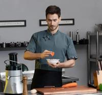 Chaqueta de Chef profesional, uniforme elástico cómodo para restaurante, abrigos de trabajo para camarero de panadería, monos de cocina delicados - details 11
