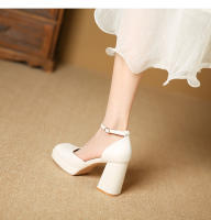 Zapatos de tacón grueso con una tira de moda de nuevo estilo - details 16