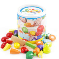 Juguetes de Cocina de Madera para Niños Juego de Pretendida de Verduras y Frutas para Niñas Regalos de Madera Recomendado para 4-10 años - details 0