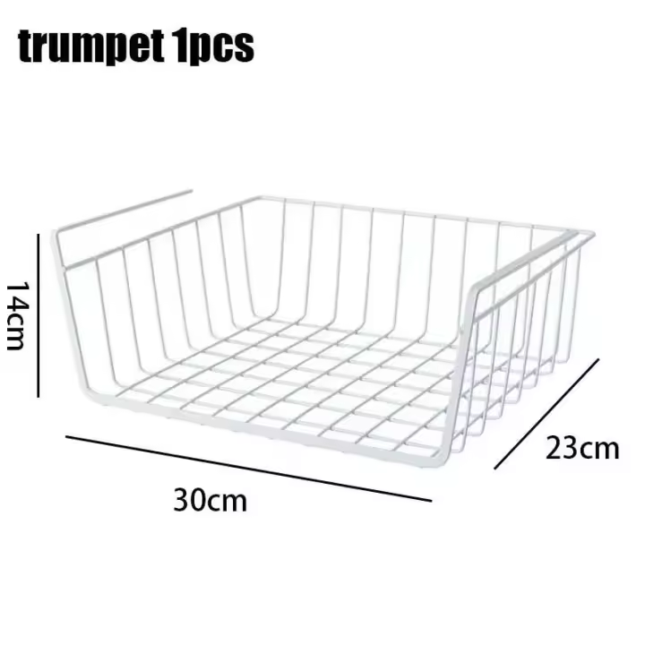Estante de cocina, accesorio de iluminación para dormitorio, cesta de condimentos en capas, colgador inferior del gabinete - 1