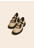 Nuevo Four Seasons Commuter francés boca ligera plataforma tacón zapatos de las mujeres británico pequeño zapatos de cuero - details 26