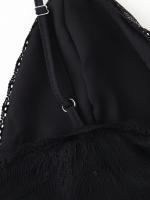 Ropa de mujer europea y americana temperamento ajustado con cuello en V empalme de encaje vestido de tirantes sin espalda - details 18