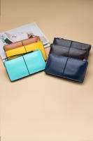 Cartera de Cuero para Mujer Cartera Larga de Cuero con Cera de Aceite Cartera Multiusos de Piel de Vaca Bolso Crudo para Teléfono Móvil - details 5