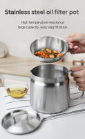 Walfos-olla de filtro de aceite de acero inoxidable, cesta para freír con filtro de aceite de gran capacidad con recipiente de aceite con filtro multifuncional de malla fina - details 0