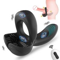 Leten Vibrador Control Remoto 4IN1 Nuevo Juguete Sensual para Parejas Estimulador de Perineum y Testículos Retrasador de Ejaculación Salud - details 0