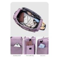 Bolsa de viaje de gran capacidad Weekender bolsas de Lona de noche with Para Zapatos bolsas de fitness Deportivo para Mujeres - details 4