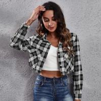 Camisa de Verano Azul a Cuadros Top Elegante para Mujer Moda Joven Novedad 2024 - details 22