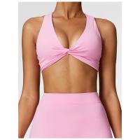 Sujetador deportivo con tirantes cruzados para mujer, sostén deportivo de realce, Top corto para Yoga, gimnasio, Fitness, transpirable - details 18