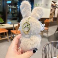 LLavero de peluche de conejo de orejas largas de celebridades de Internet, muñeco de conejito lindo - details 5