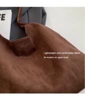 Bolso de hombro de gamuza de gran capacidad para mujer, bolso de viaje informal Simple, bolsos Retro, Otoño e Invierno - details 2