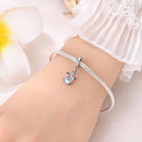 Pulsera de Mar de Metal 925 Diseño de Toruga Marina Accesorios de Joyería DIY - details 8