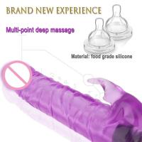 Vibrador de punto G Leten Rabbit, estimulador de clítoris telescópico, consolador de mano, juguete sexual para adultos CrystalHead - details 6