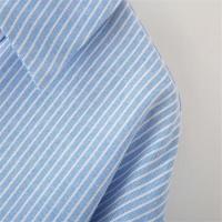 Camisa a rayas de manga larga informal y versátil 2025 con solapa y temperamento holgado, ropa de mujer nueva de verano - details 5