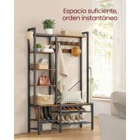 Perchero con Banco Zapatero 5 Estantes de Almacenaje y 9 Ganchos para Ropa Tamaño 40 x 120 x 190cm - details 16