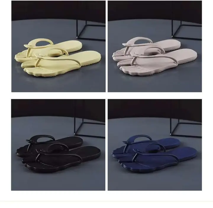Zapatillas de viaje plegables portátiles para mujer, chanclas de playa antideslizantes, diseño desmontable, baño de natación estampado transpirable - 1