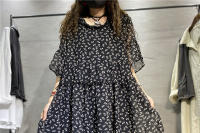 Vestido japonés de gasa de talla grande para mujer, diseño Floral de verano, sombrero de manga corta único y pequeño para ir al trabajo - details 5