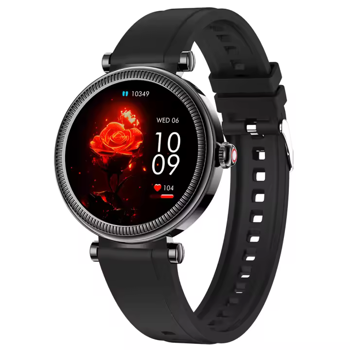 Reloj Inteligente Mujer, 1,27 "Pantalla HD, con Pulsómetro, Smartwatch Deportivo con 100 Modos de Ejercicio, Llamadas Bluetooth y Notificaciones, Recoratorio de Ciclo Menstrual, Compatible con Android y iOS - 1