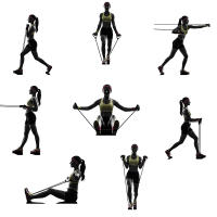 Yoga Pull Rope Fitness Exercises Resistance Bands with Handles Home Gym Strength Training Tubes Workout Bands for Shoulder Arm - details 4