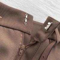 Pantalones cortos informales para mujer Corte en A, cintura alta, elegante para oficina con cinturón, vintage para primavera y verano - details 11