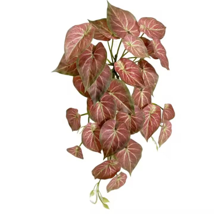 Planta verde Artificial, hojas de plantas verdes, simulación realista de plástico, planta Epipremnum hecha a mano, plantas colgantes falsas de tacto Real - 1