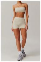 Ropa interior con corpiño antiflacidez para mujer, Tops deportivos de una pieza sin tirantes, ropa interior deportiva nublada, ropa ajustada para gimnasio y Yoga - details 10