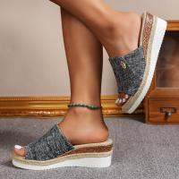 Zapatillas de tacón de cuña de verano para mujer. - details 6
