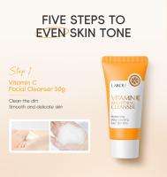 LAIKOU Serie de vitamina C, conjunto de productos para el cuidado de la piel, conjunto de 5 piezas para el cuidado de la piel, limpiador, esencia de tóner, crema para ojos y crema facial - details 6