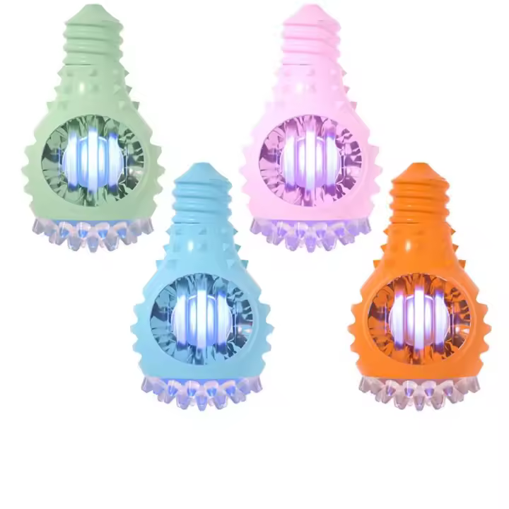 Juguete para mascotas con forma de bombilla fácil de limpiar, pelota con sonido divertida y creativa para perros, juguete para masticar para mascotas brillante y duradero para gatos - 1