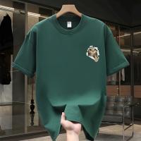Camiseta gráfica para hombre 100% algodón pesado - Camiseta de manga corta con estampado geométrico y gato juguetón, talla grande, ajuste regular, camiseta informal de verano para adolescentes y adultos jóvenes - details 10