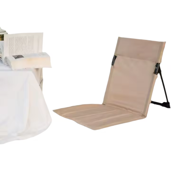 Parque al aire libre liviano, silla perezosa individual, cojín de respaldo, silla de playa plegable para picnic y camping - 1