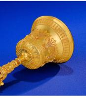 Campana agitadora de mano con mortero de diamantes de nueve hebras para el hogar, chapada en oro, plata pura étnica tibetana, 15cm - details 12