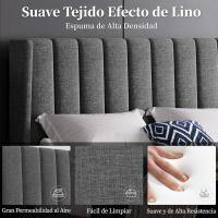 Cama Doble Tapizada 140 x 200cm Estructura de Madera y Metal Moderno Ideal para Adultos 2 Personas - details 43