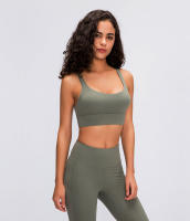 Sujetador Deportivo de Yoga para Mujeres SHINBENE con Correa Cruzada y Almohadilla Plantilla Inalámbrico Top de Entrenamiento Fitness - details 25