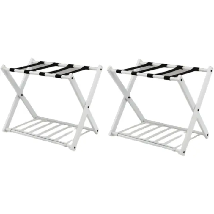Portaequipajes Plegable Soporte de Metal para Maleta Ahorro de Espacio - 1