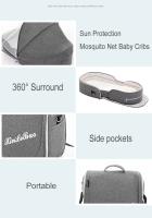Cuna portátil transpirable para bebé, nido de Mosquitos de viaje, multifunción para recién nacidos, cuna portátil - details 9