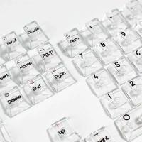 Korean Layout 132 Key UV Printing Crystal Cherry Profile White Transparent PC Keycaps for MX Switches Gaming keyboard - details 5