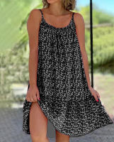 Verano nuevo vestido de chaleco de tirantes sin mangas floral oscilante idílico europeo y americano. - details 8