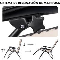 Set de Exteriores Plegable y Reclinable Tumbonas de Acero Ligero con Mesita - details 6