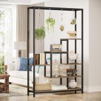 Soporte alto para plantas de interior de 5 niveles, estante de metal de 180 cm con 10 ganchos para colgar en S, estante de exhibición multiusos para bonsái de flores para interiores - details 16