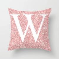 Cojín de sofá con letras brillantes de color rosa de 45x45 cm con almohada de respaldo central - details 20