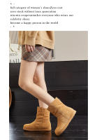 Nuevas botas apilables versátiles casuales botas cortas retro de fondo plano botas de mujer de terciopelo - details 11