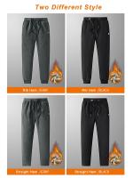 Pantalones de chándal de invierno para hombre, pantalones de chándal gruesos y cálidos de lana, ropa deportiva con bolsillos y cremallera, pantalones de chándal informales de algodón de talla grande 6XL 7XL 8XL - details 2