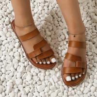 Sandalias Planas de Cuero de Alta Calidad Estilo Romano con Correa Cruzada para Mujer - details 3