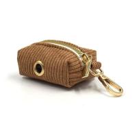 Juego arnés correa pana marrón, Collar personalizado diseñador lujo perros pequeños y grandes, juego de cables caminar con bolsa - details 6