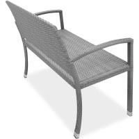 Mueble de Terraza Exterior Terraza 2 Sillas Poliratán Resistente a la Intemperie 320Kg Negro - details 12