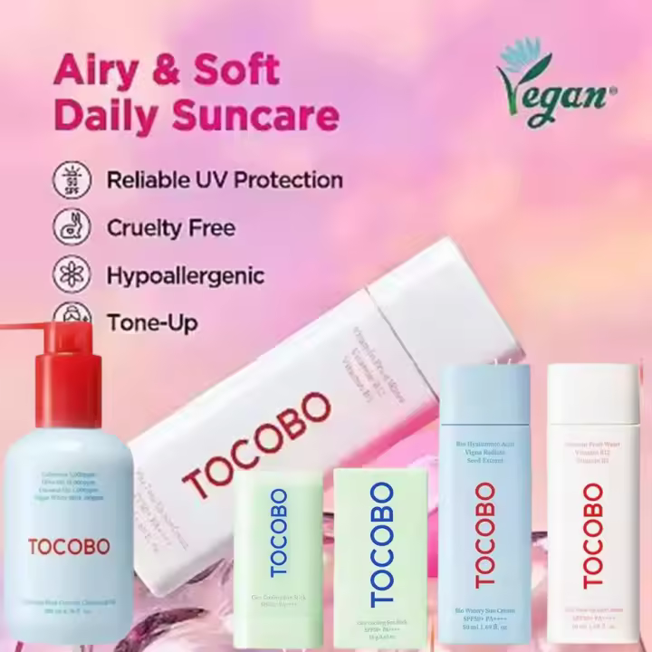 Original Corea Tocobo algodón suave protector solar SPF50 aceite de limpieza refrescante sentido del agua protector solar Control de aceite cuidado de la piel no graso - 1