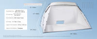 SucceBuy Tenda de Pintura Portátil Plegable, Abrigo de Malla con Suelo Incorporado para Muebles y Proyectos DIY Grande - details 2