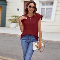 Blusa de Estilo Coreano Vintage para Mujer Cuello Redondo, Mangas Cortas, Moda Joven, Tops de Mujer Alta - details 29