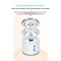 Fuente de agua para gatos de acero inoxidable, fuente automática de 81oz (2,4l) con luz LED e interruptor, para gatos y perros - details 3