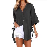Camisas irregulares y con cordones Blusas elegantes OL para mujer - details 7